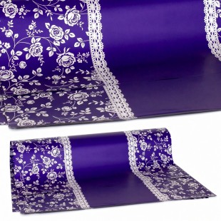Celofan perlat mov cu trandafiri 50x70 cm 20 coli